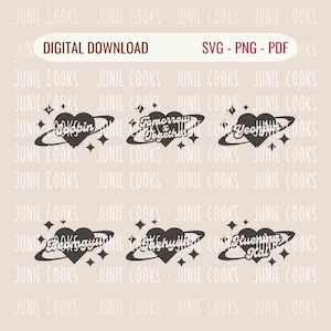 Kpop Members T-shirt Sticker Decal, Tubatu Kpop SVG Bundle Png, Kpop Concert Gift for MOA, Vector File, Kpop Clip Art