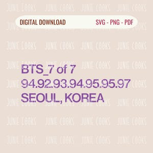 Kpop OT7 Svg Png, Kpop sticker sticker, Kpop Bangtan Merch, Vector gesneden bestand, Instant Download, afdrukbare
