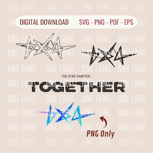 Kpop SVG Bundle, Together T-shirt Sticker Decal, Tubatu Star Chapter Png Svg, Concert Gift for MOA, Vector File, Kpop Clip Art