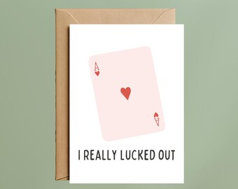 Ace of Hearts Love Card – Romantic Anniversary, Valentine’s Day Greeting (A6 Size)