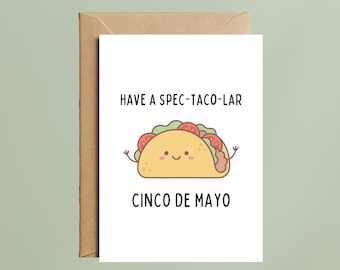 Funny Taco Pun Card for Cinco de Mayo Celebration Greeting
