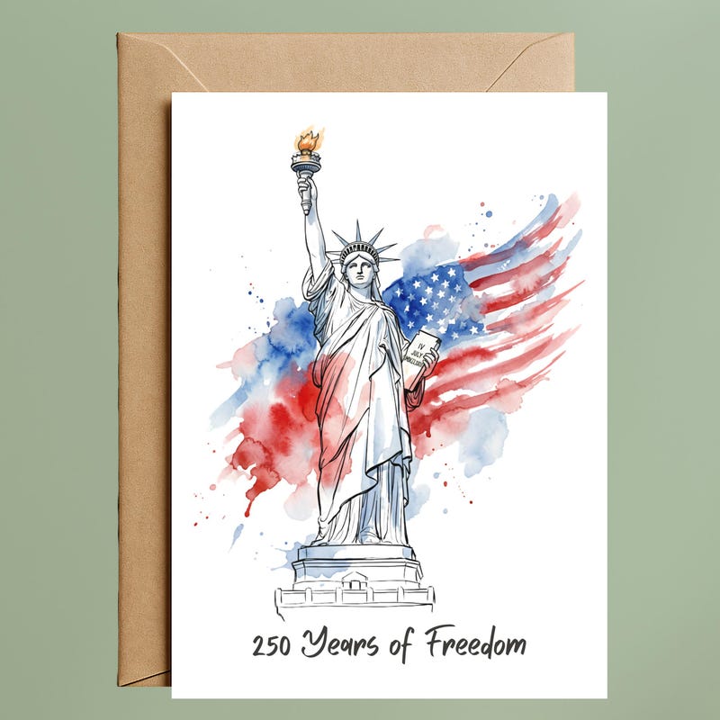Usa 250th Greeting Cards - Etsy