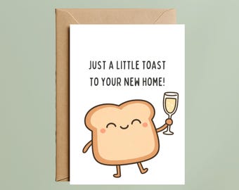 New Home Card, Funny Housewarming Gift, Congrats on the Move (A6 Size)