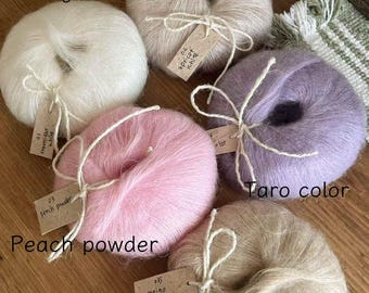 Przędza jedwabno-moherowa: Angora, Południowa Afryka, Cienka linia, 25g