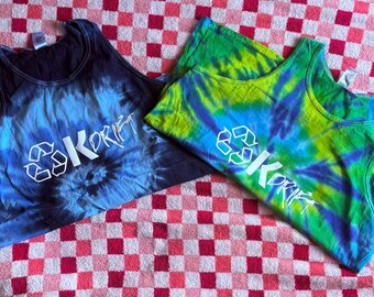 Camiseta sin mangas con estampado tie-dye personalizado de OKDrift / Camiseta sin mangas estilo grunge alternativo