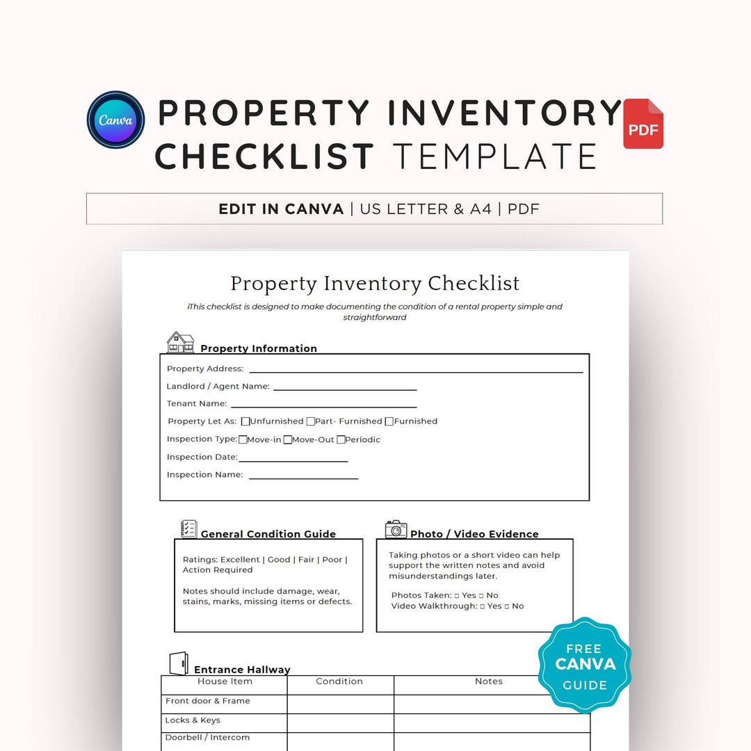 Property Inventory Checklist Template: Essential Guide for Rental ...