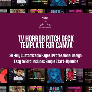 TV Horror Pitch Deck Template: Neon Nightmare Series (Digital Download)