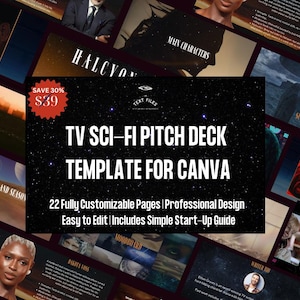 Sci-Fi Pitch Deck Template | TV & Film Pitch Deck for Screenwriters | Futuristic Movie Pitch | Digital Download for Screenplay Pitches