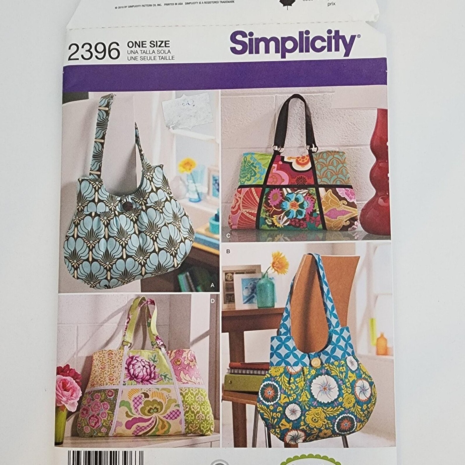 Simplicity Sewing Pattern 2396 Sweet Pea Totes Tote Bags Uncut FF - Etsy