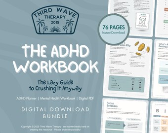 Printable & Fillable ADHD Toolkit | Digital PDF for Organization and Time Management