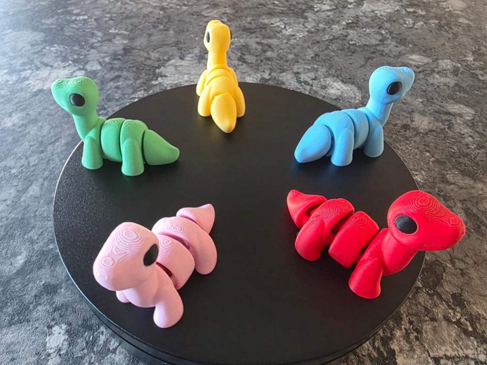 Baby Brontosaurus Flexi – 3D Printed Dinosaur Toy, Custom Color ...