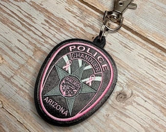 Chandler Police Department Pink Patch, Arizona - MicroKeychain