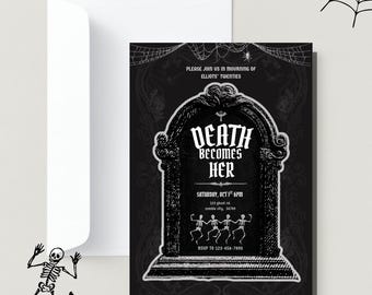 Death to my 20s Birthday Invitation - Editable Template (Digital Download)