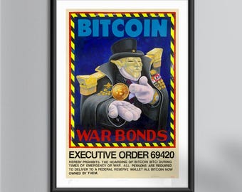 Crypto poster Wall Art Print Bitcoin Retro Artwork | Graffiti Mural Digital Download