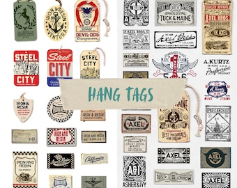 Vintage Hang Tags and Clothing Labels Branding Tags