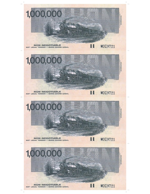 カナダの100万ドル紙幣（ヴィンテージ紙幣） - Etsy 日本
