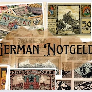 Germany Notgeld Vintage money Printable | Digital German Money Ephemera | Antique Currency