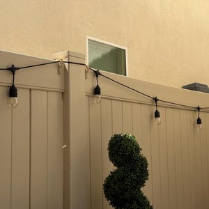 No-Drill Vinyl Fence Hooks for String Lights (10 Pack) – HOA/Renter Friendly Patio Hangers