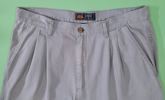 1990s 32x28 Rise 13 Grey Dress Trousers 