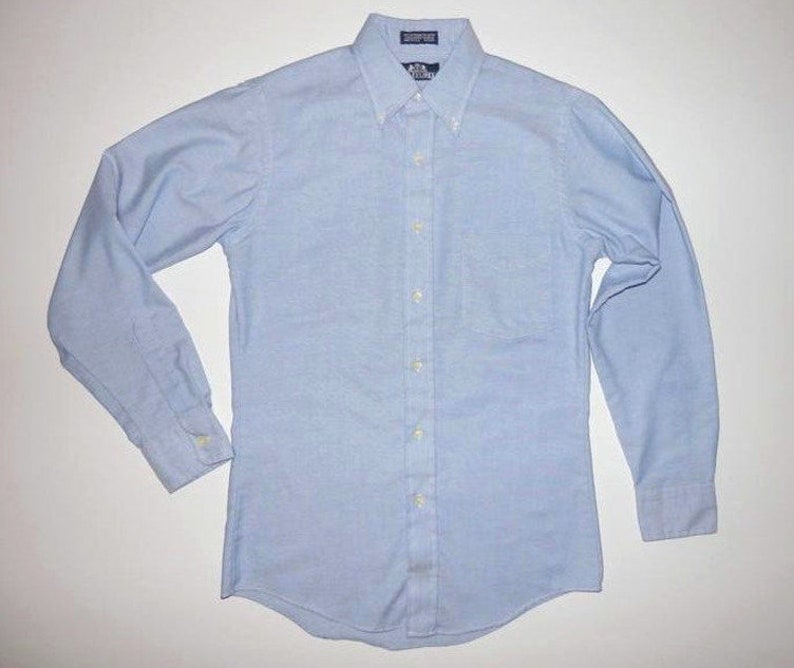 STAFFORD Oxford Button Down Collar Dress Shirt Long Sleeve Etsy