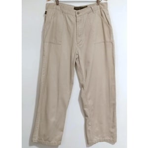1990s, 34W Inseam 29, Rise 12 Khaki Jeans &quot;No Excuses Authentic Surplus Utility&quot; Straight Leg 100% Cotton Unisex Slacks Comfortable EUC Pant