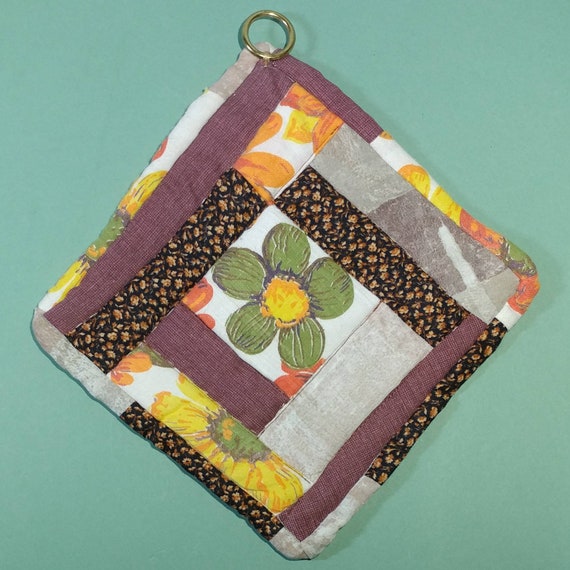 The Rise and Fall Small Handmade Cotton Pot Holders (Set of 2