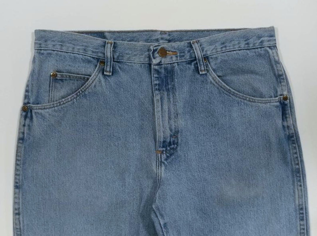1990s 32x28 Rise 11 Authentic WRANGLER High Waist Blue Jeans - Etsy
