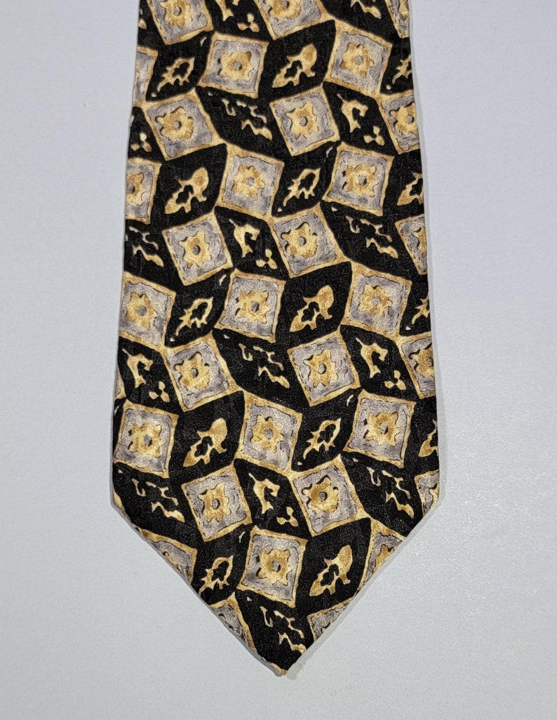 Designer J.T. Beckett 67x4 Import 100% Silk Necktie Extra Long Abstract Design Office Business Menswear Made In USA Collector Neckwear Gift image 4