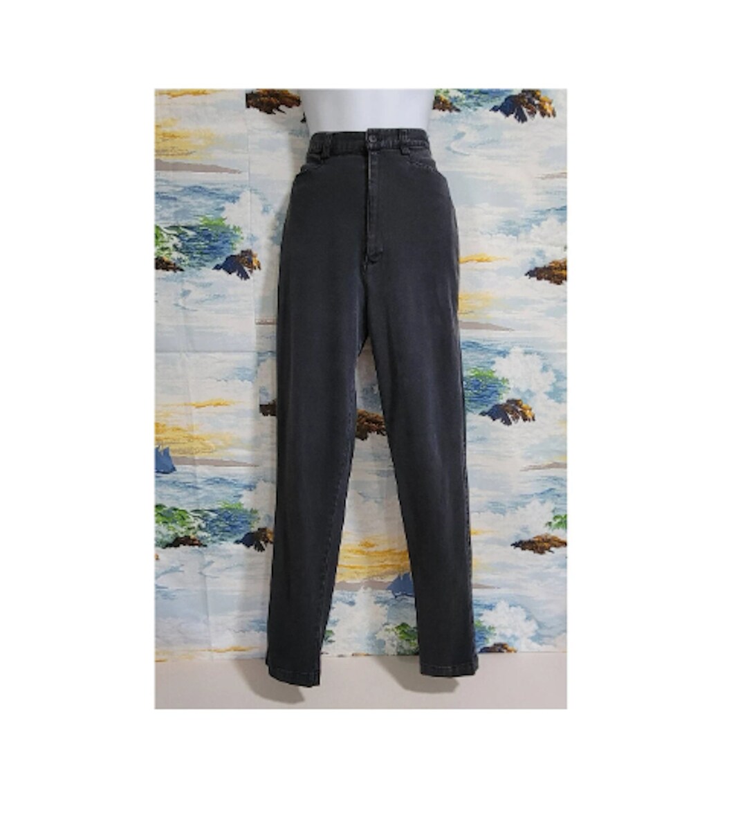 1990s Ladies Black 26 High Waist 30 Inseam Rise 12.75 by Dress