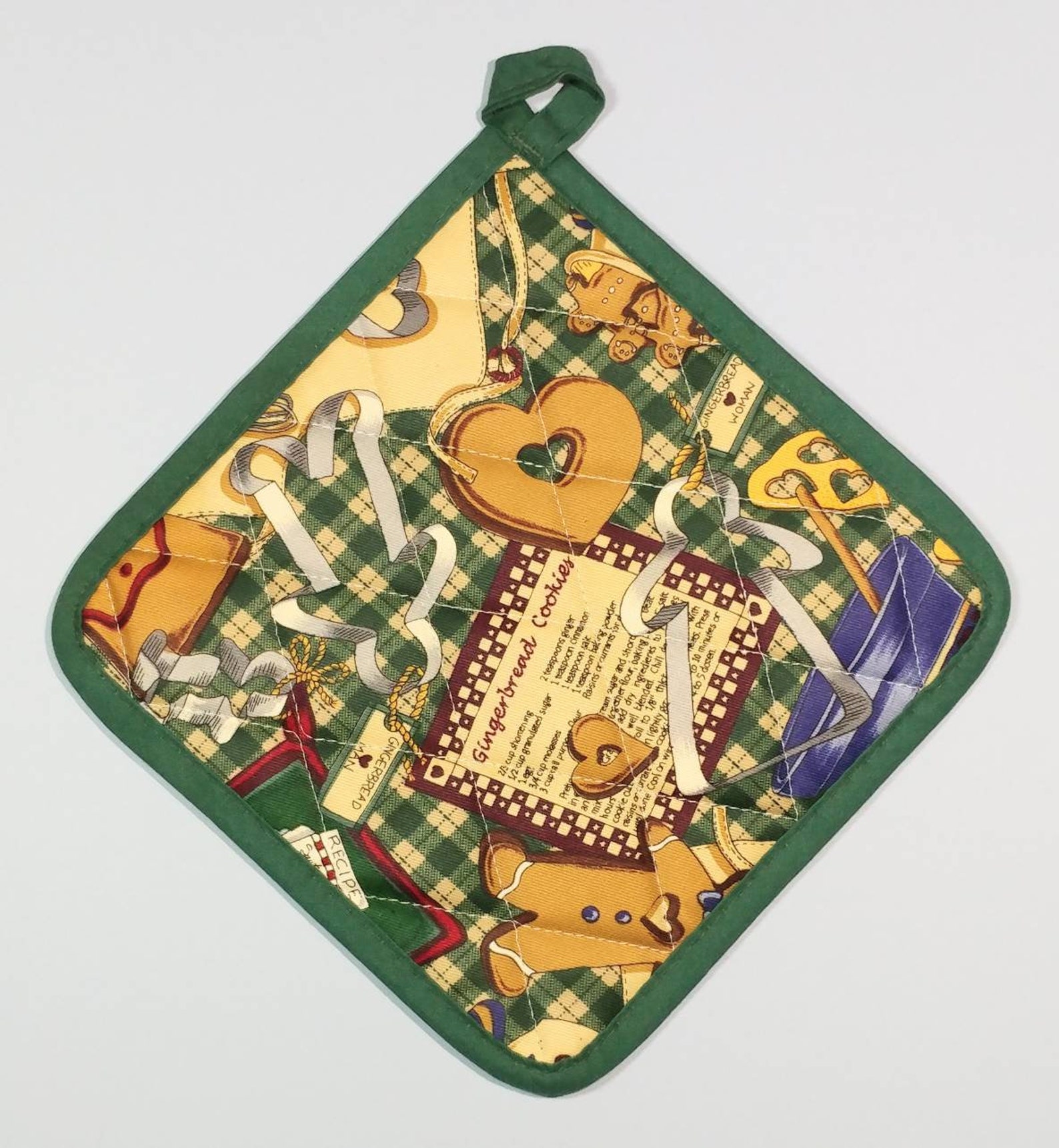 2 Dish Towels & 1 Quilted Potholder Set w/Tartan Plaid Etsy