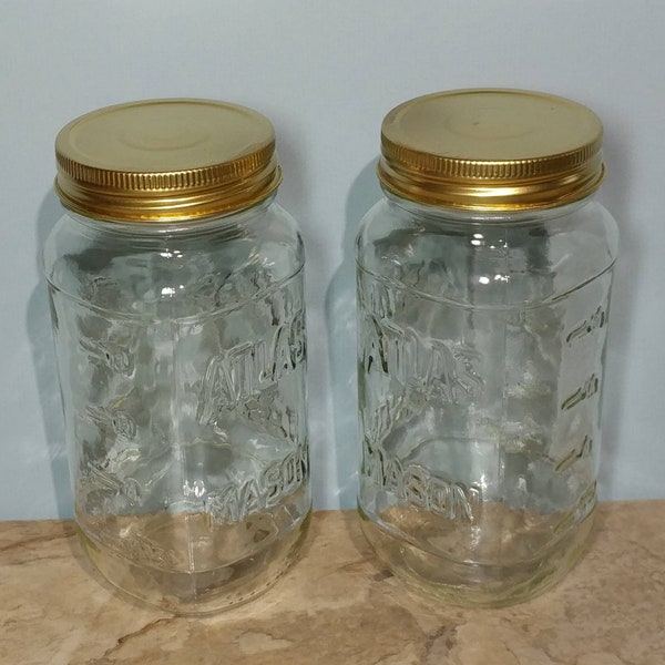 Mason Jar Gold Etsy
