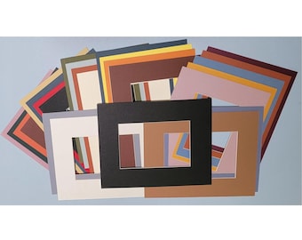 8x10 Mat Board Choice 10 to 25 Pcs Assorted Variety Color Size Precut Open Craft Supply Matting Mounting Framing Artprints Artwork Display
