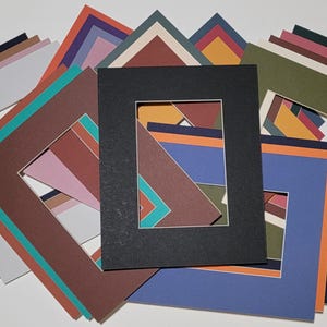 Cartulina para enmarcar de 8x10 pulgadas, paquete de 10 a 25 piezas, surtido de colores y tamaños, precortada, lista para usar. Ideal para manualidades, enmarcado, impresión artística y exhibición de obras de arte.