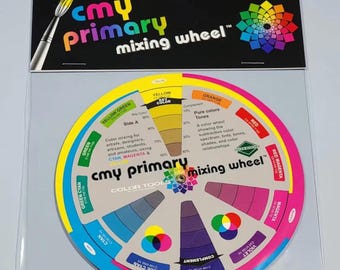 cmy primaryの小型カラーホイール / 初心者から上級者まで使える画材 / アーティストデザイナー向けスペクトルミキシング補助ツール / 絵画からジュエリー製作まで