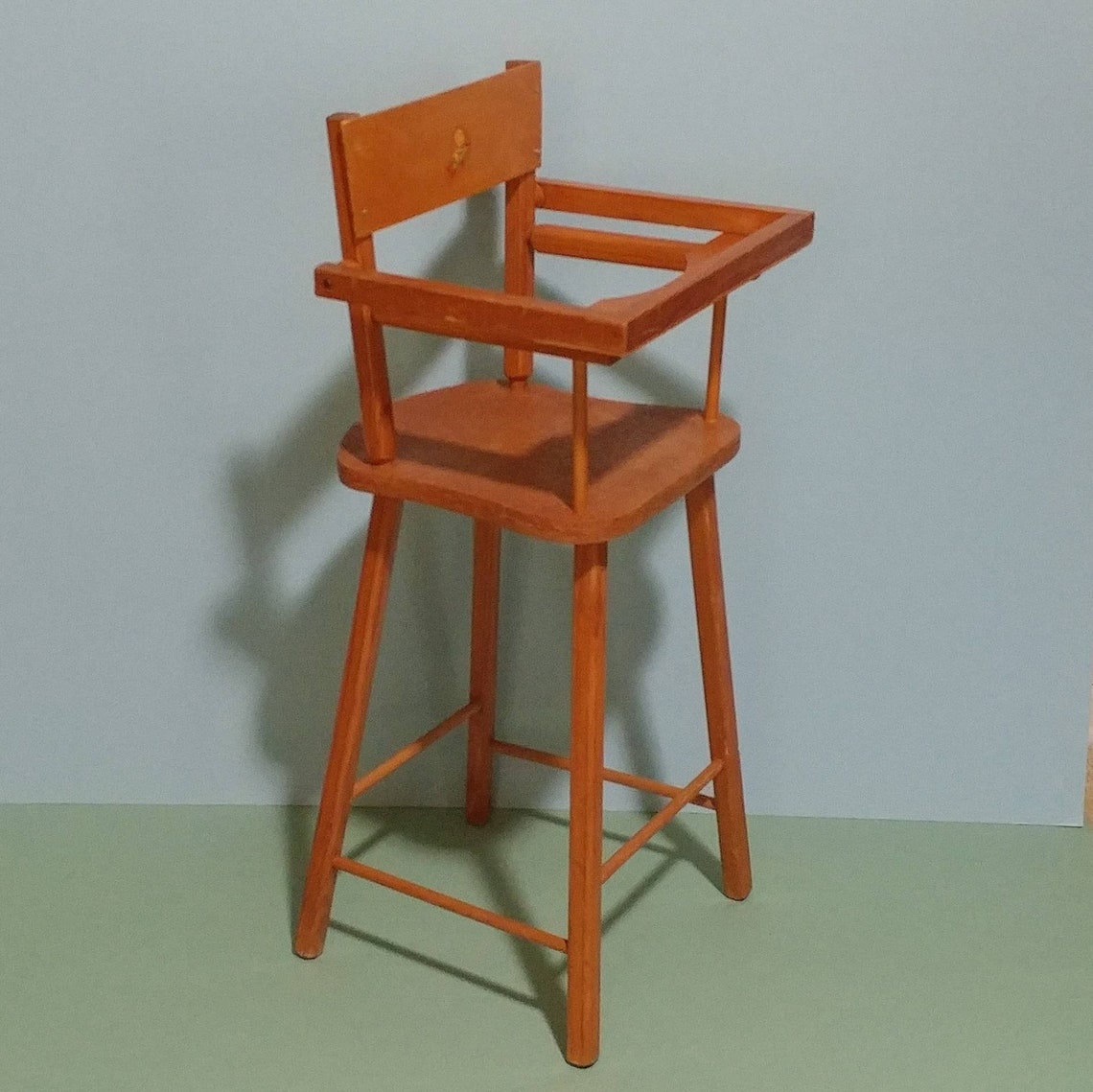 1960s 25h Pine Wood Doll High Chair Pretend Play Room Etsy