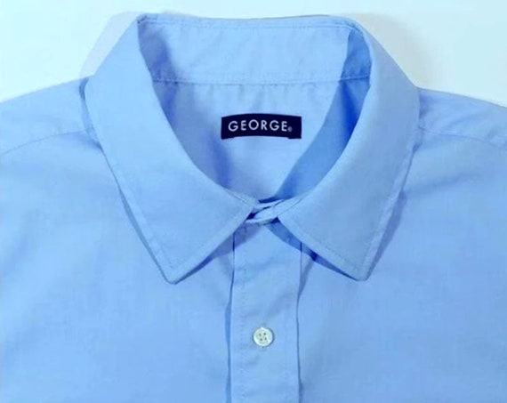 Buy 1990s Chest 46 Collar 15 Dress Oxford Shirt GEORGE 30" Long Sleeve  Barrel Cuff Button up 45% Polyester, 55 Cotton Classic Style Regular Fit  Online in India - Etsy