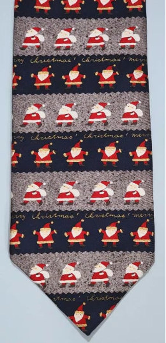 58x4,100% Silk Santa Claus Necktie by Hallmark Li… - image 3