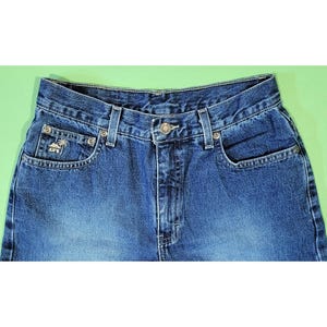 1990s Women&#39;s Size 6, 27W Inseam 31, Rise 10.5 Indigo Blue Jeans by Caribbean Joe Like-New Condition Straight Leg  Zip-Fly Comfort Fit Pants