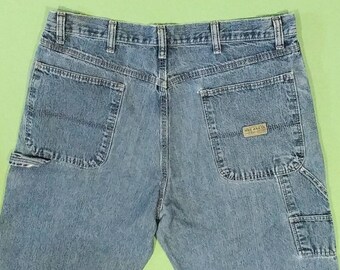 1990s Wrangler 34W Inseam 33 Rise 12.5 Blue Denim authentic Issue 