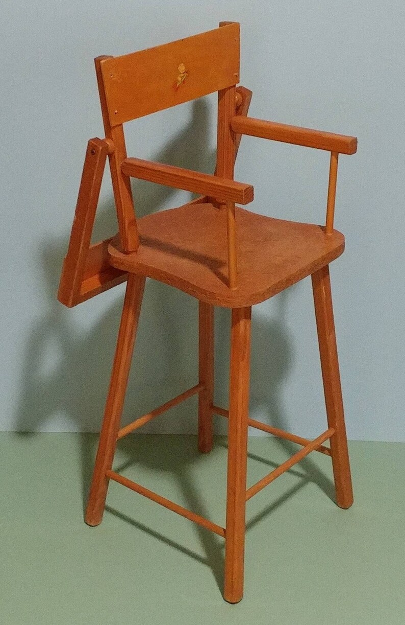 1960s 25 H Pine Wood Doll/Toddler High Chair Child Play | Etsy