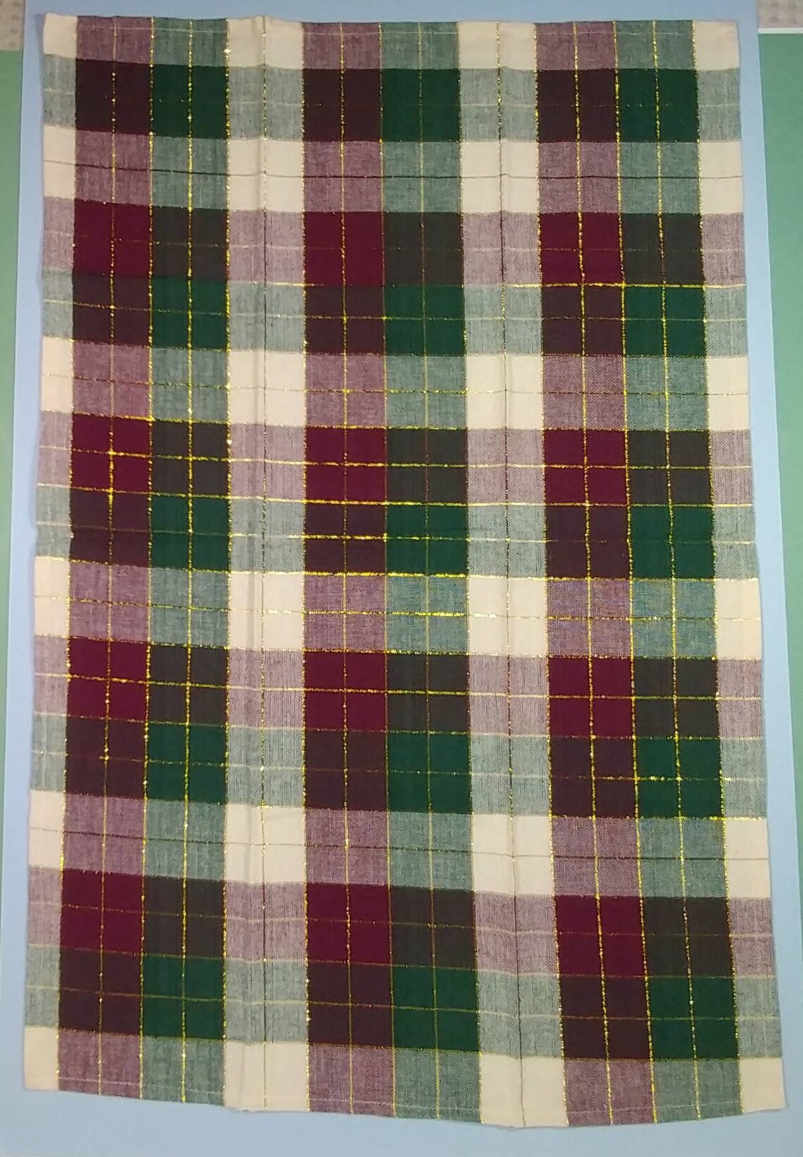 2 Dish Towels & 1 Quilted Potholder Set w/Tartan Plaid Etsy