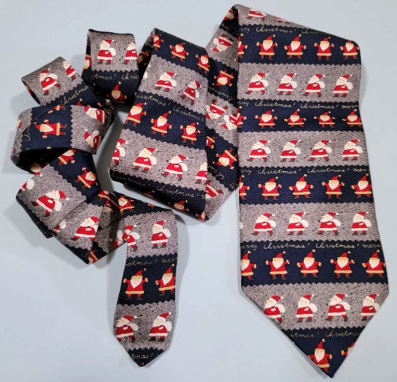58x4,100% Silk Santa Claus Necktie by Hallmark Li… - image 1
