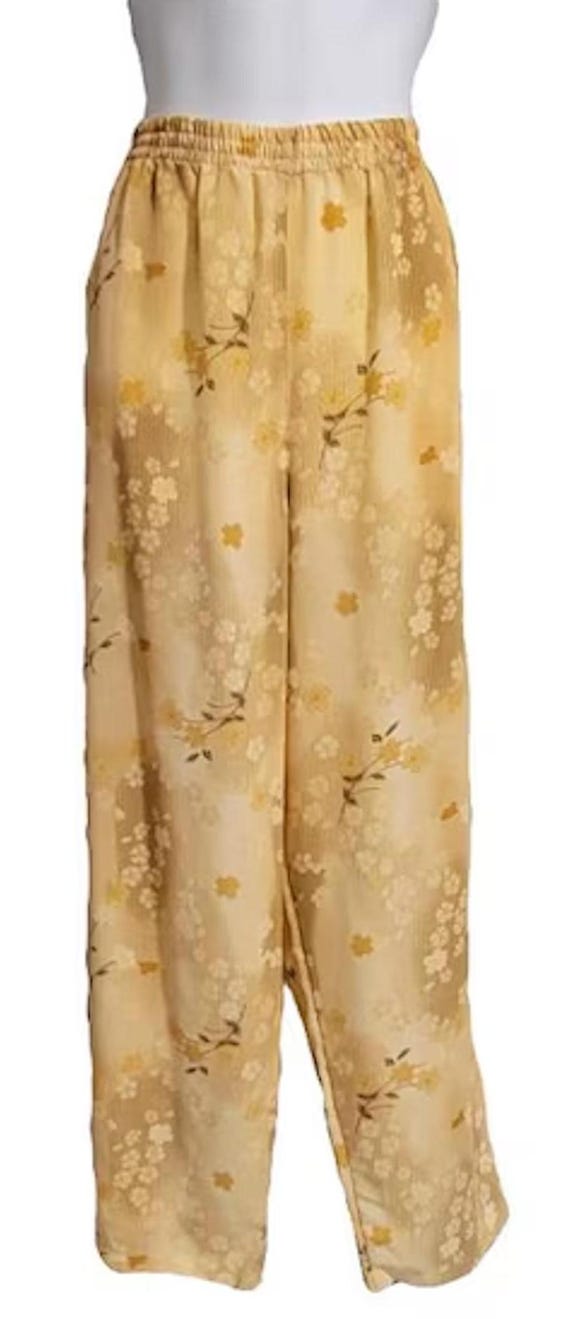 PRETTYGARDEN Pantalones Palazzo Cómodos Con Estampado Floral Con Cordón Y Bolsillos Para Mujer, Cintura Alta, Pierna Ancha (cepillo Negro, S