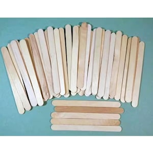 Scelta 4,5", 100-200 bastoncini applicatori per ghiaccioli in legno di pino grezzo naturale per la miscelazione di caramelle di mele, per progetti fai da te a casa/scuola, marcatori per piante
