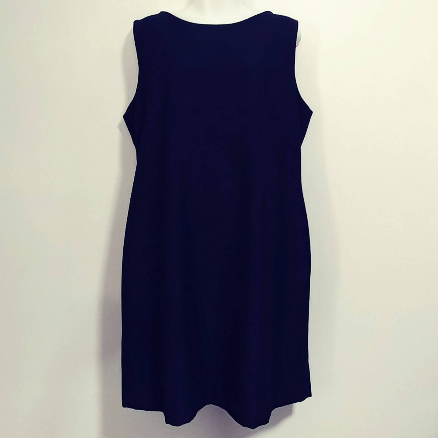 navy blue shift dress sleeveless