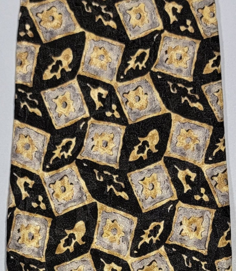 Designer J.T. Beckett 67x4 Import 100% Silk Necktie Extra Long Abstract Design Office Business Menswear Made In USA Collector Neckwear Gift image 1