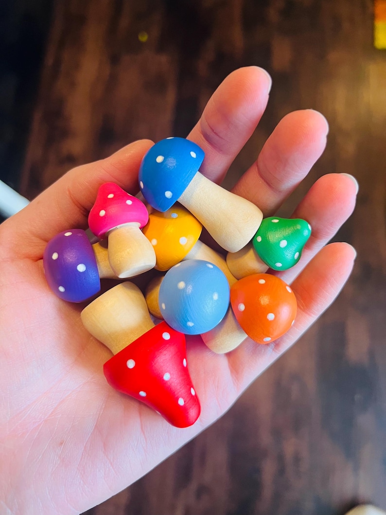 Rainbow Mushroom Sorting Toy – Montessori Fine Motor Skills Educational Play for Kids image 4