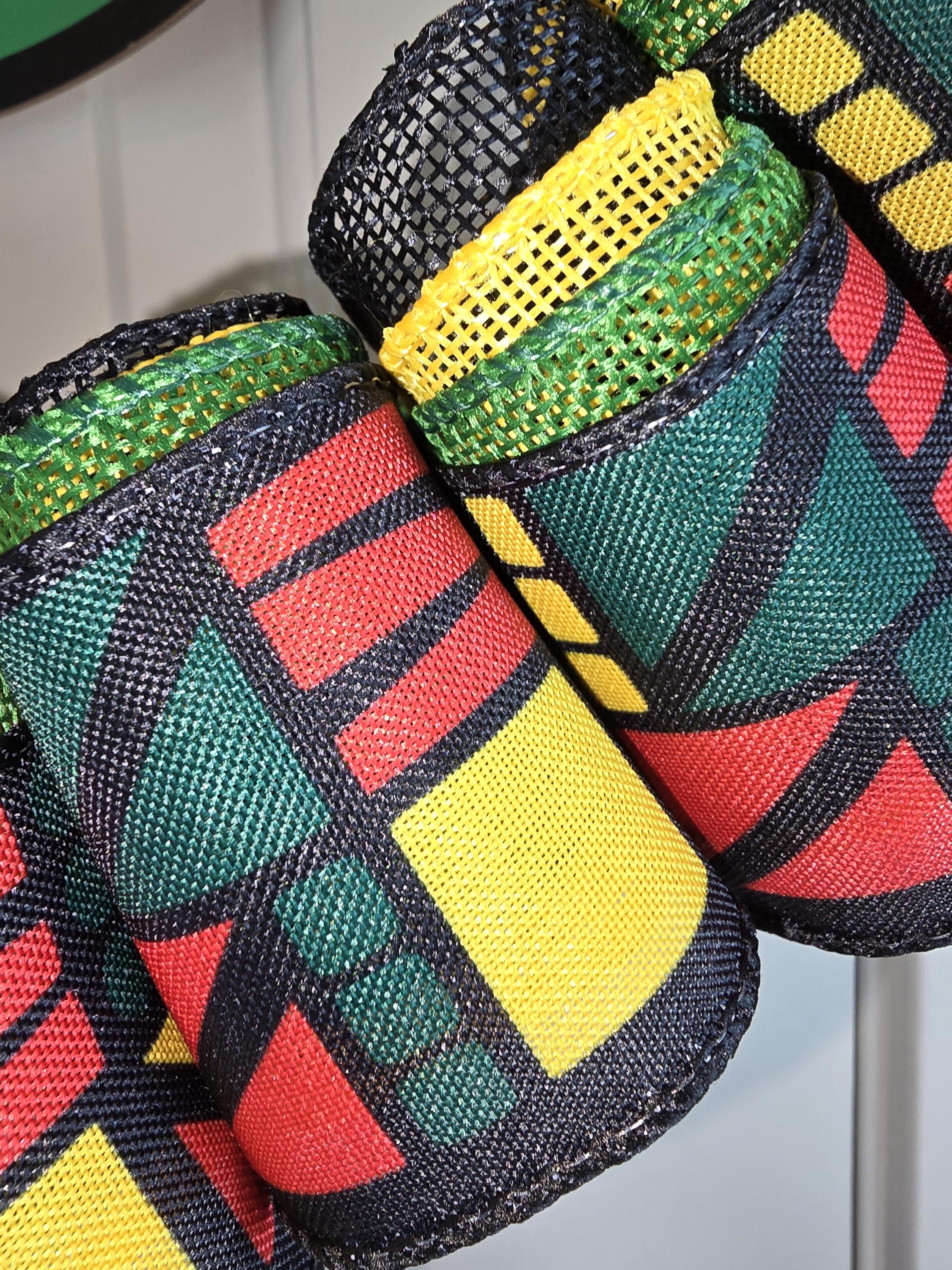 Black History Wreath: Pan-african Ribbon, Juneteenth Decor - Etsy