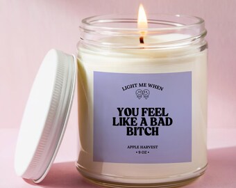 Eco Friendly Bad Bitch Candle | Scented Soy Candle | Gift for Her | Handmade Non-Toxic Candle | Birthday Gift | Aesthetic Home Decor