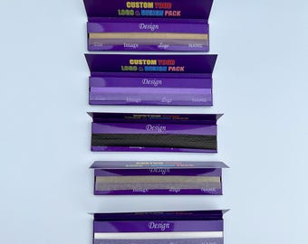 custom rolling paper king size 1.25 size with and without tip